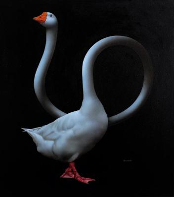 The long-necked goose. Brezinskiy Ilya
