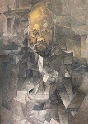 A copy of the painting by Pablo Picasso. Portrait of Ambroise Vollard (Abstraction In The Inter). Kamskij Savelij