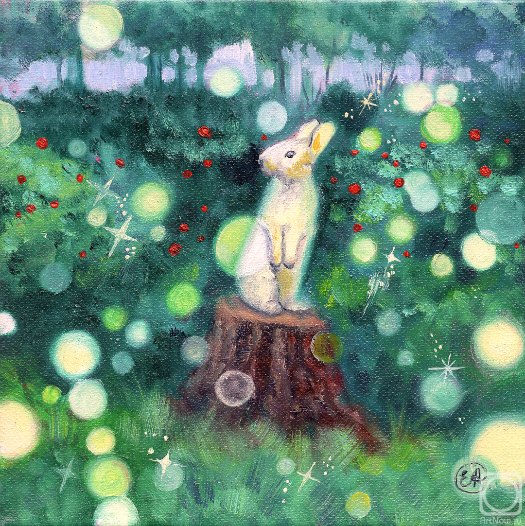 Sokolskaya Elena. "Bunny in the woods."