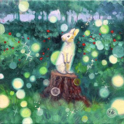 "Bunny in the woods." (Kind Picture). Sokolskaya Elena