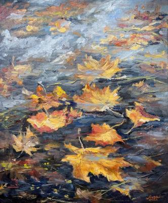Falling leaves (Leaves In A Puddle). Averkieva Lyubov