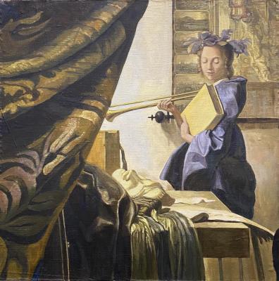 Jan Vermeer Delft. Copy of a fragment. Kovylskikh Natalya