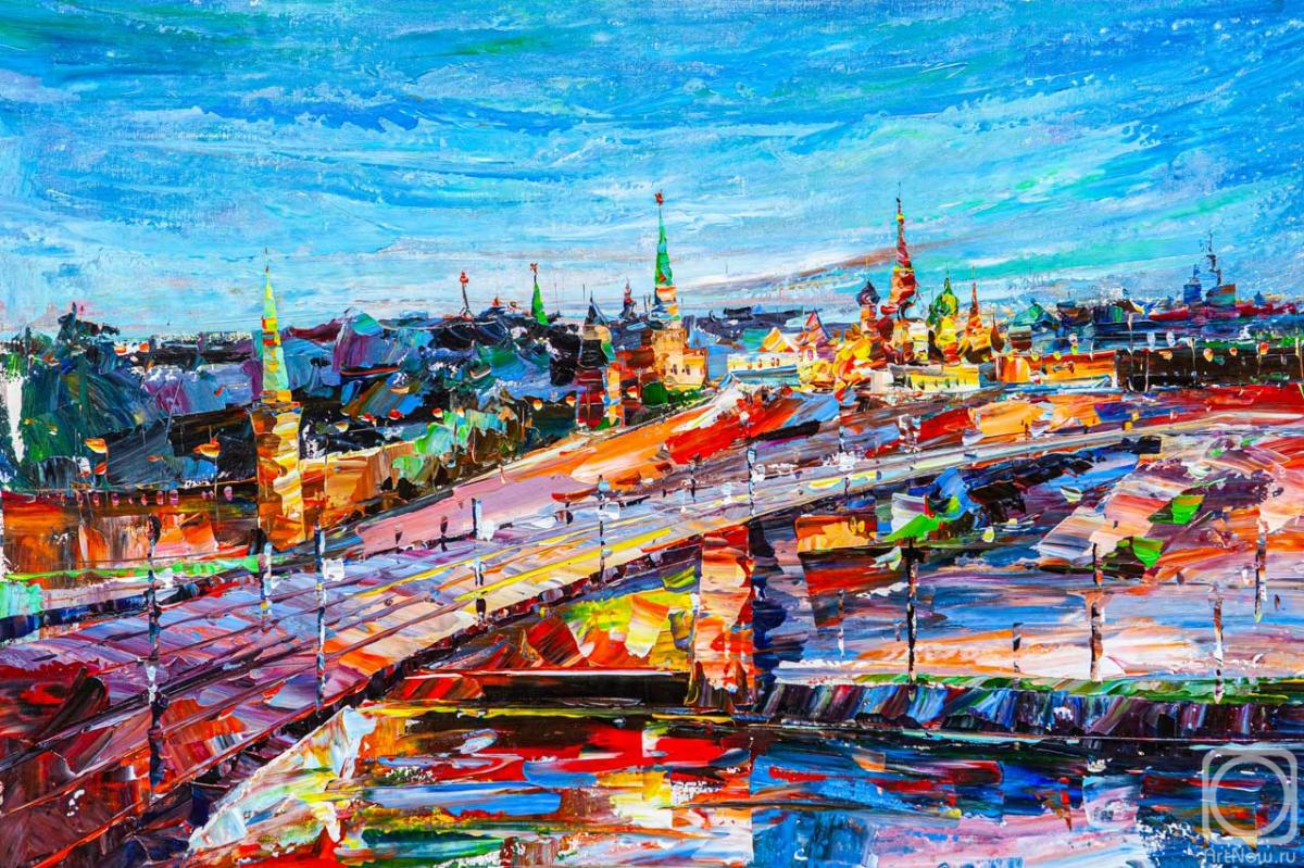 Rodries Jose. Evening Moscow. View of the Kremlin