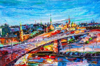 Evening Moscow. View of the Kremlin. Rodries Jose