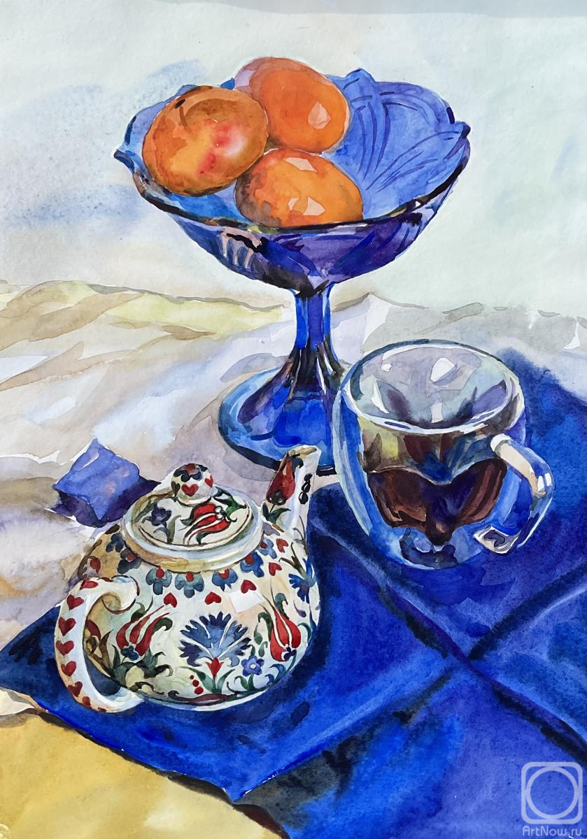 Saitgareeva Rimma. Still life with a Turkish teapot