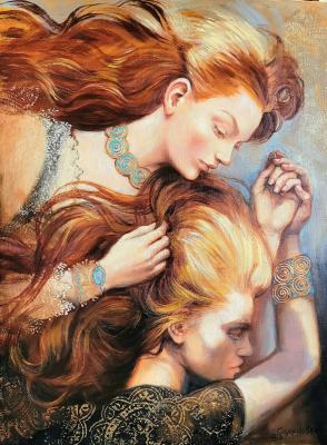 Hair gold (Red-Haired Oil Painting Girls). Simonova Olga
