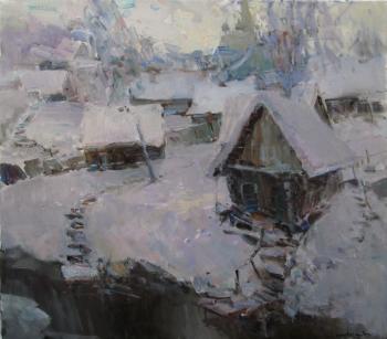 Bathhouses. Evening. Winter (Snow Bank). Makarov Vitaly