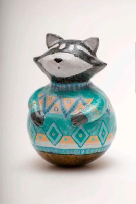 Figurine: Roly-Poly "Raccoon". Bulatovaya Anastasiya