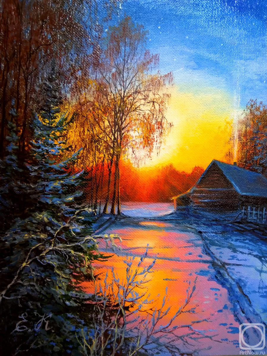 Korableva Elena. Winter. Sunset