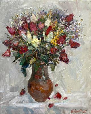 Winter bouquet (In A White Pot). Zhukova Juliya