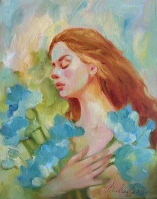 Blue poppies (Flowers And Portrait). Pavlovskaya Izolda