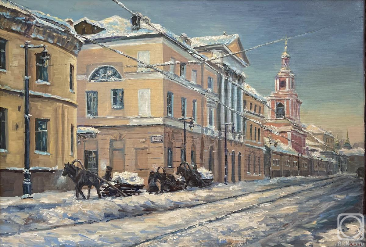 Averkieva Lyubov. Snow removal on Bolshaya Nikitskaya