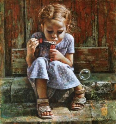 Afternoon (Children S Oil Portrait). Braginsky Arthur