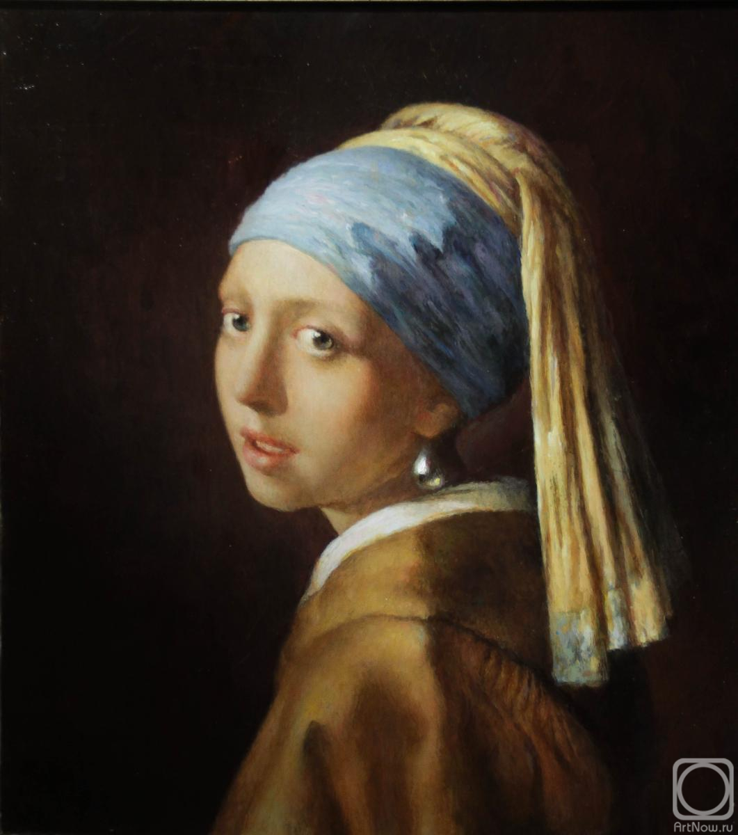 Sorokin Sergey. Girl with a pearl earring, J. Vermeer