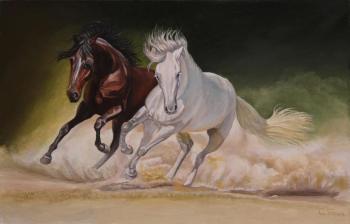 ,  (Horses In Painting).  