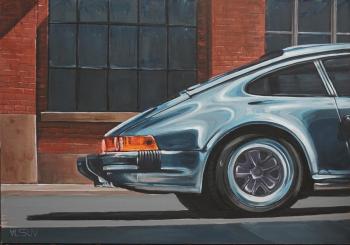 Silver Porsche 911 (Automotive Art). Suvorov Aleksandr