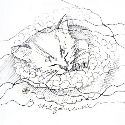 In the nest. The Cat's Secret series (Cute Cats). Grebennikova Lyudmila