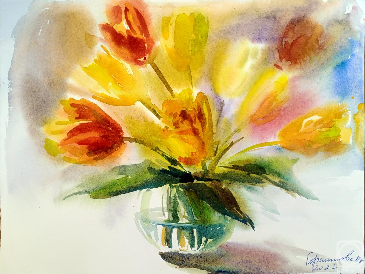 Gerasimova Natalia. Study with tulips