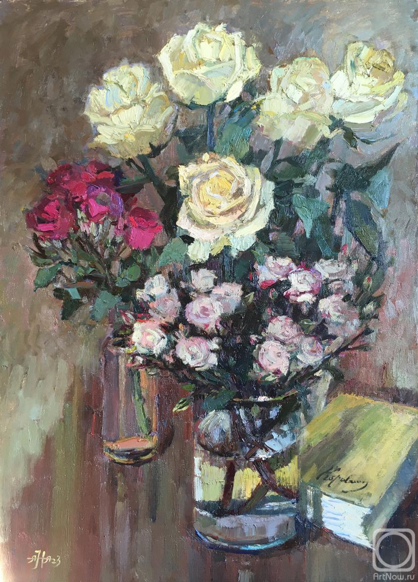 Norloguyanova Arina. Roses in a vase are my inspiration