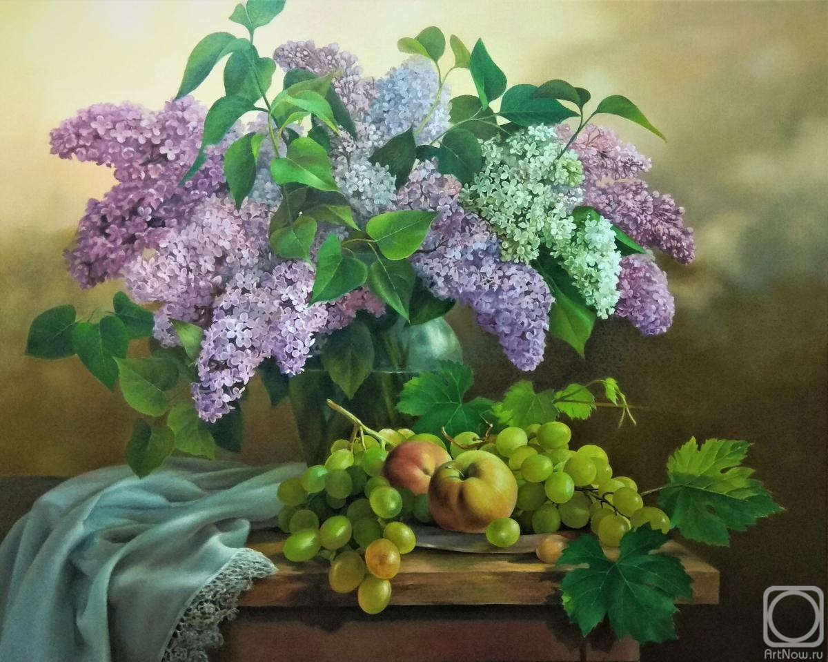 Bochkaryov Dmitriy. Still life with lilac and fruit