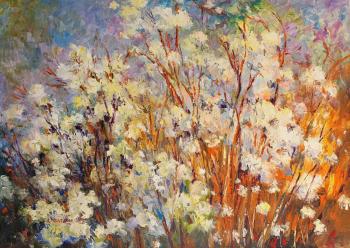 Thistle at sunset (Field Bouquet Painting). Kruglova Svetlana