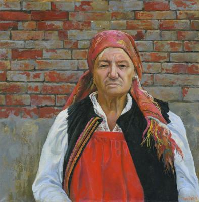 Portrait of an Old Woman in National Garment