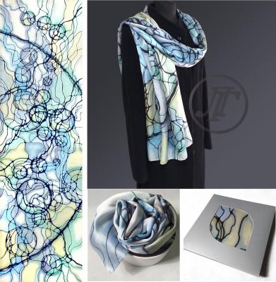 Scarf "Neurographics" (Silk Art). Grebennikova Lyudmila