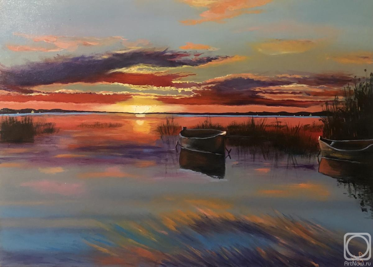 Osadchuk Nataliya. Sunset on the lake