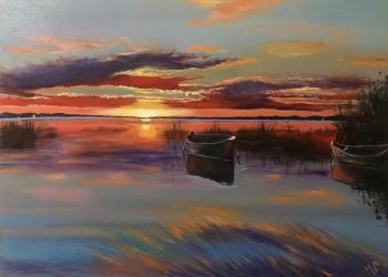 Sunset on the lake. Osadchuk Nataliya