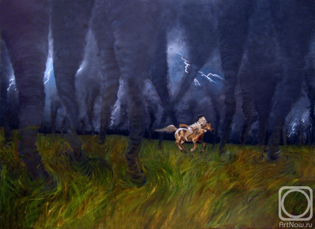 Artyushkin Yuri. Through the Tornado Forest (Vision of Blue Fire)