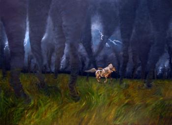 Through the Tornado Forest (Vision of Blue Fire) (Blue Vision). Artyushkin Yuri