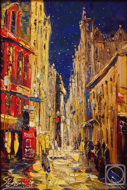 Bazhenov Sergey. Night Arbat, light of city