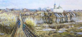 Palm Sunday. Sloboda (Painting Of The Chusovaya River). Tyutina-Zaykova Ekaterina