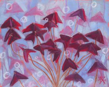 Oxalis / False Shamrock, Floral Art (Soft Pastels). Horoshih Yuliya