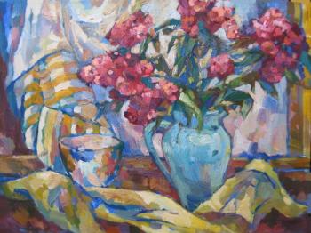 Still life with Turkish carnation (free repetition of an old work) (Old Still Life). Bocharova Anna