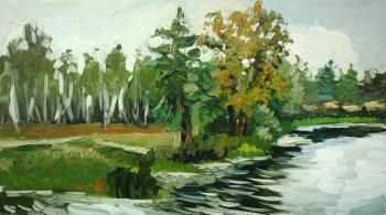 Lake in the village of Kovarditsy (Willow By The Water). Fyodorova-Popova Tatyana