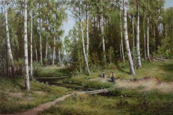 A stream in a birch forest. Myakotin Oleg
