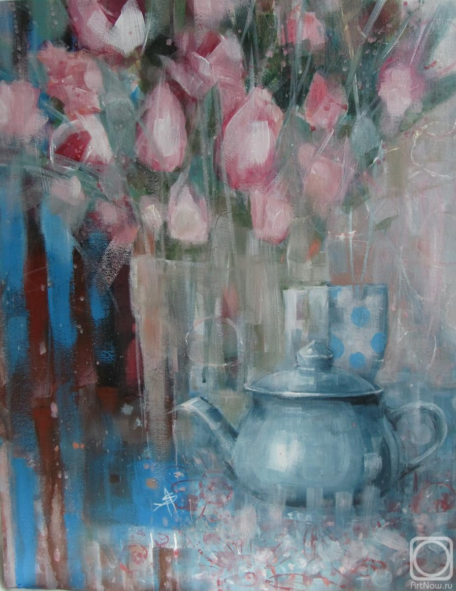 Aristova Svetlana. About tea with tulips