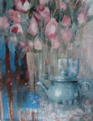 About tea with tulips. Aristova Svetlana
