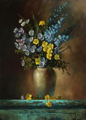 Bouquet in blue tones