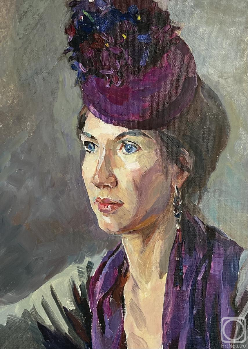 Saitgareeva Rimma. Girl in a hat