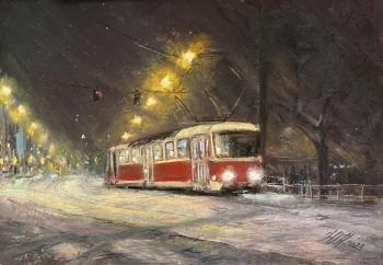 Night tram. Naumenko Yuliya