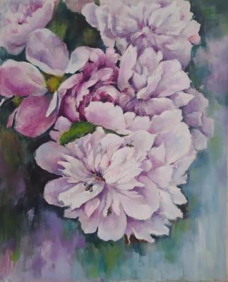 Peonies (Painting In Lilac Tones). Kotova Larisa