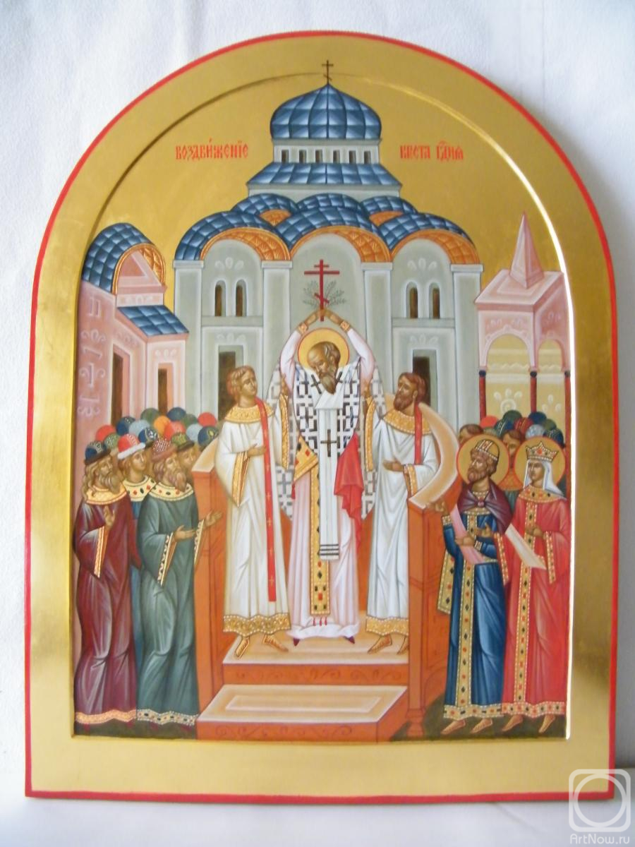 Zhuravleva Tatyana. Icon of the Exaltation of the Life-Giving Cross of the Lord