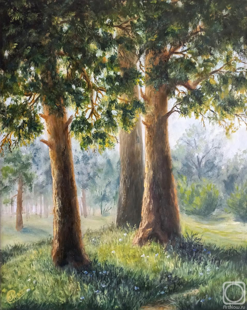 Ternovaya Olesya. Landscape with trees