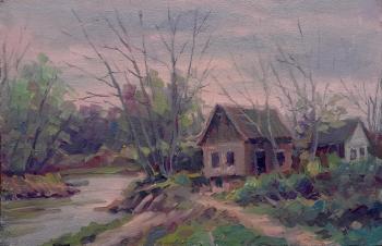 Houses by the river. Malnev Konstantin