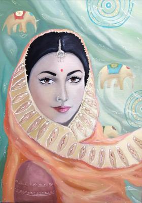 Indian paints (Sari). Yushkova Natalia