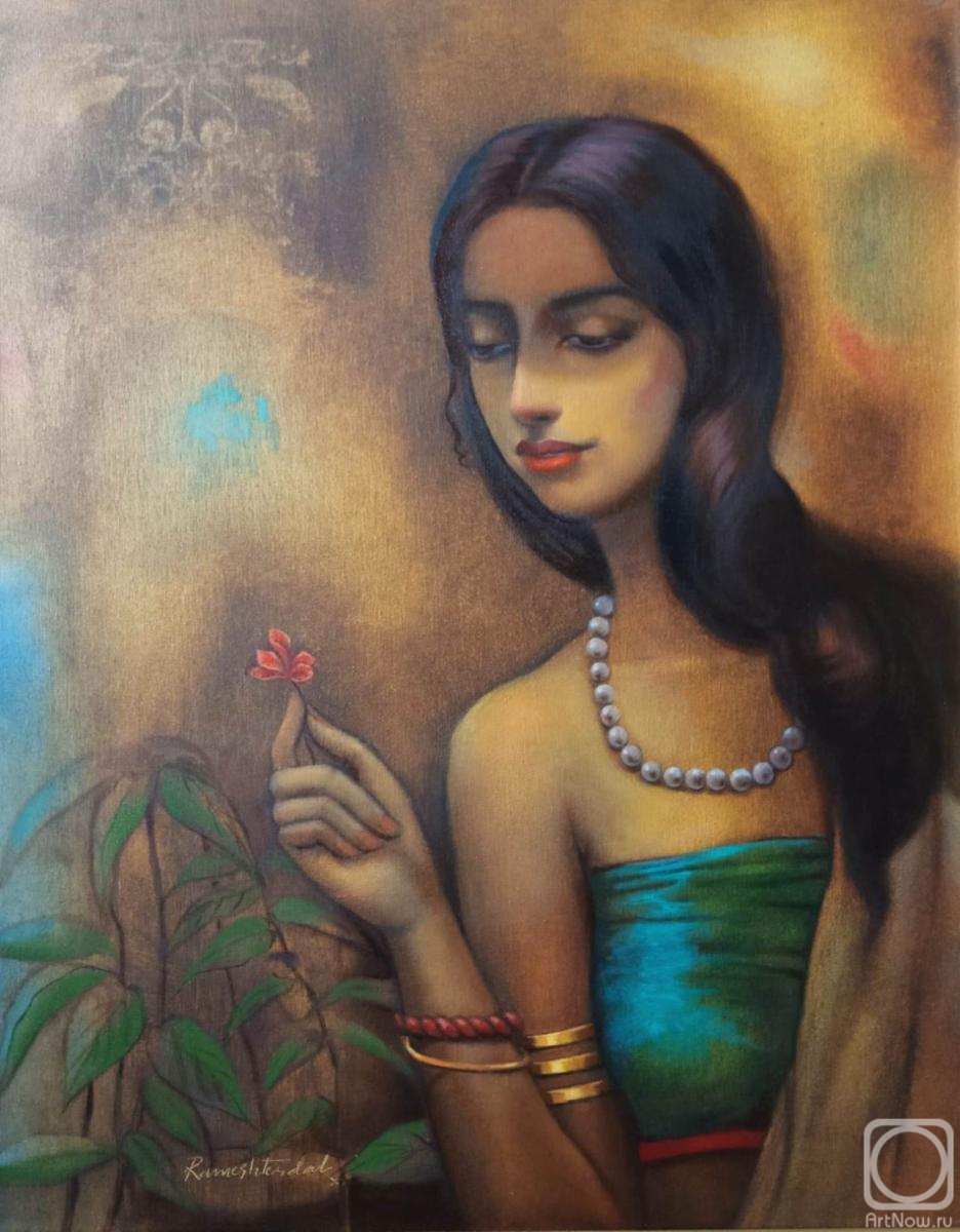 Terdal Ramesh. Girl with a flower