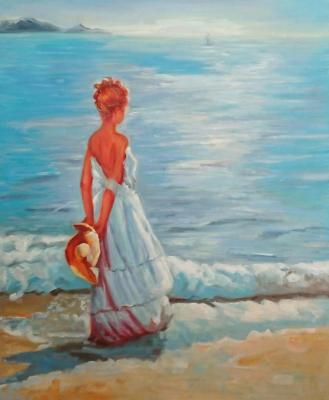 Girl on the beach. Minaev Sergey