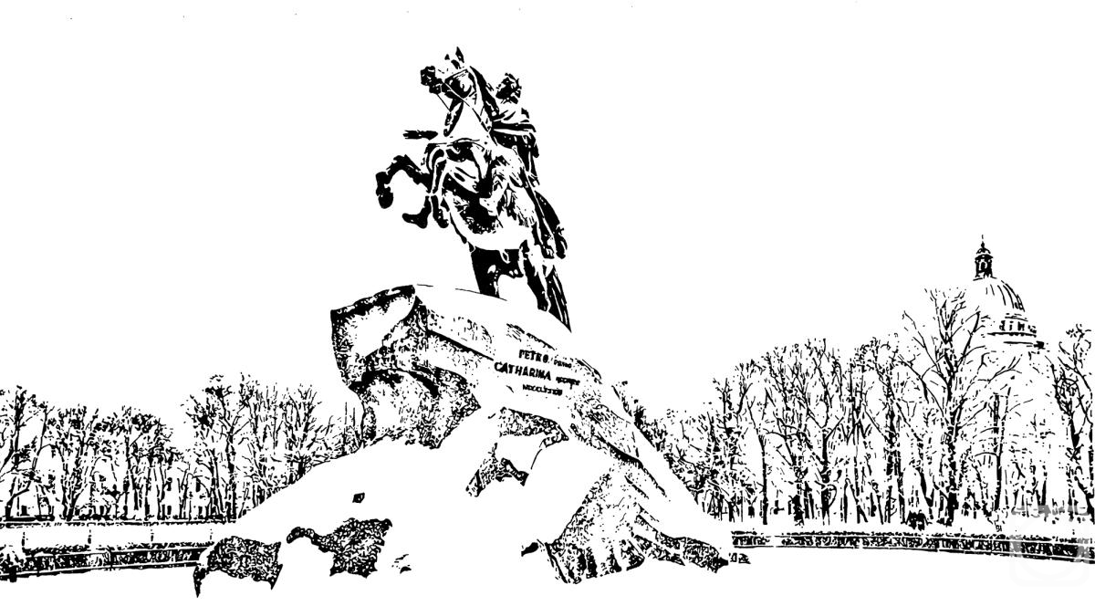 Maksimenko Oleg. The Bronze Horseman. Winter